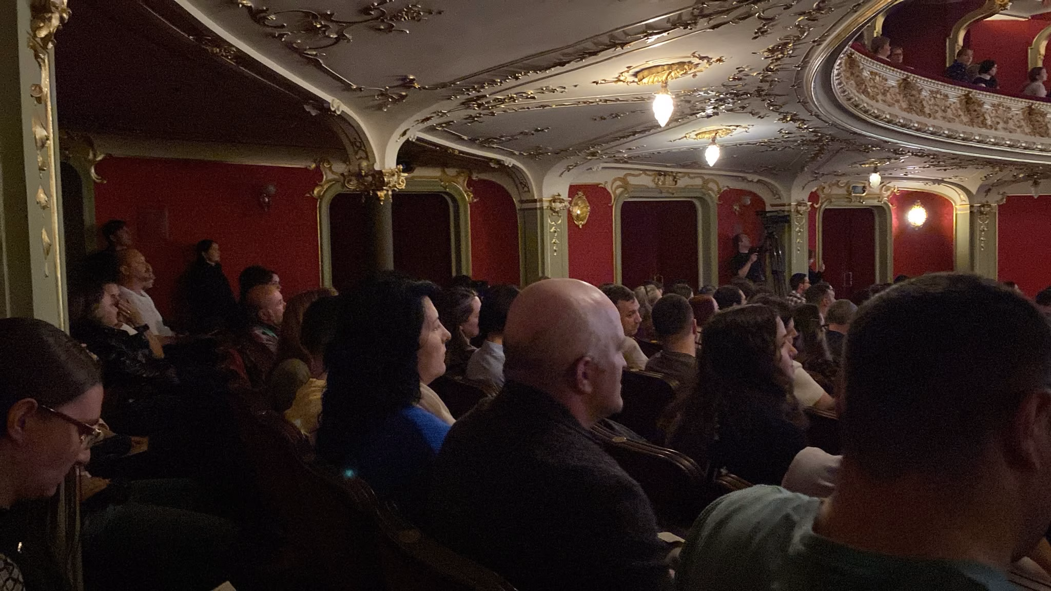 Spectatori în sala Teatrului Național din Iași